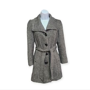 Guess L.A Gray Tweed Overcoat sz S